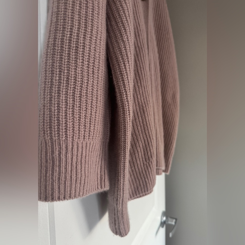 NWOT! QUINCE Mongolian Cashmere Oversized Boyfriend Cardigan *Mink Pink* S Rare - Picture 4 of 11